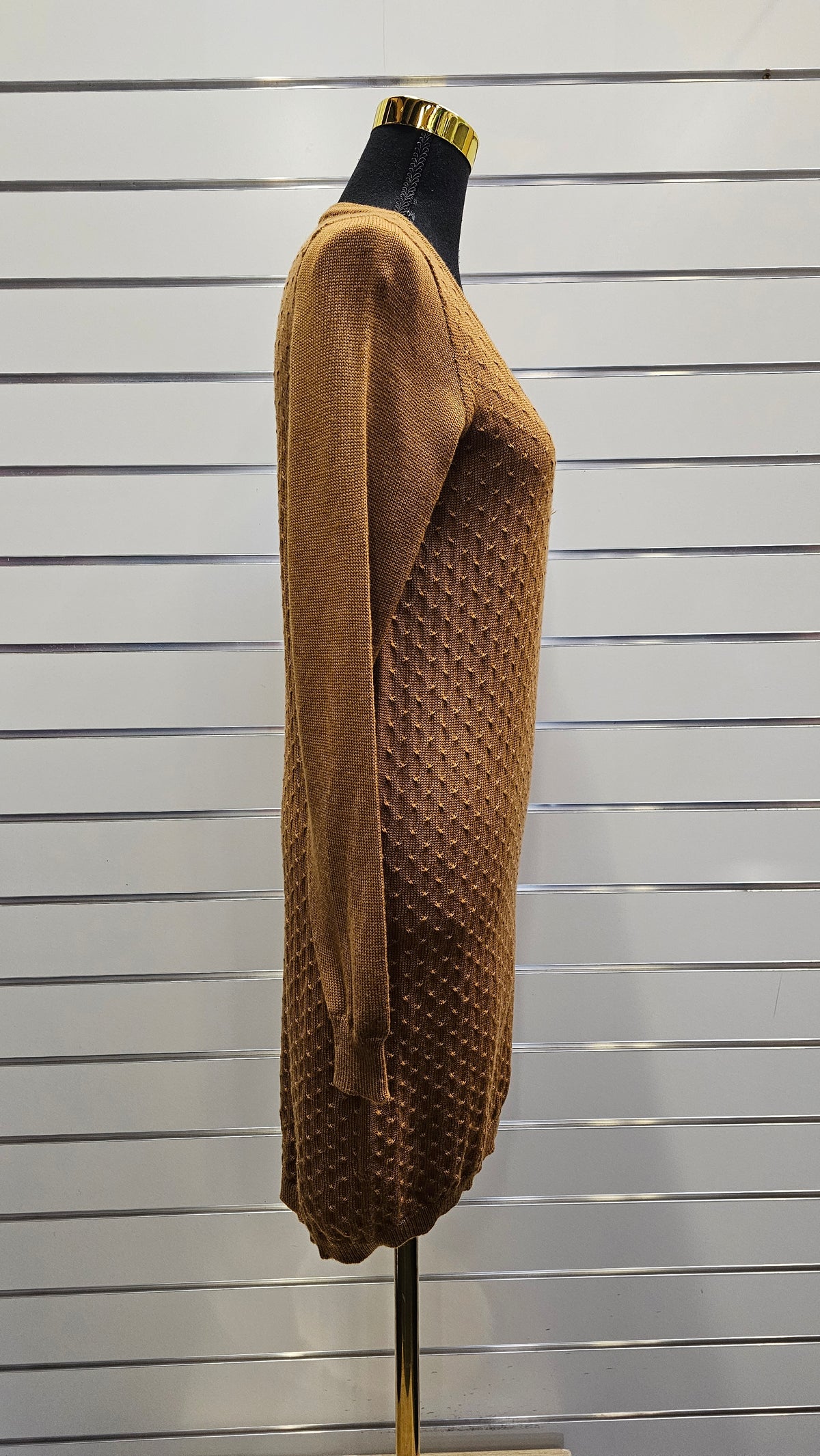 Standard Issue Mustard Knitted 100% Merino Dress  - M image 1