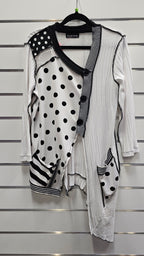 David Pond Black And White Cardigan Viscose Blend - 12 image 0