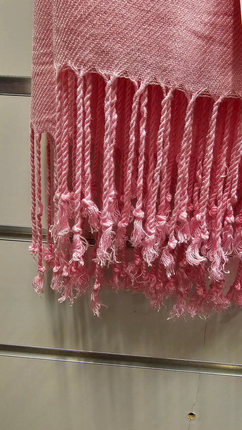 100% Pashmina Pink Scarf image 1