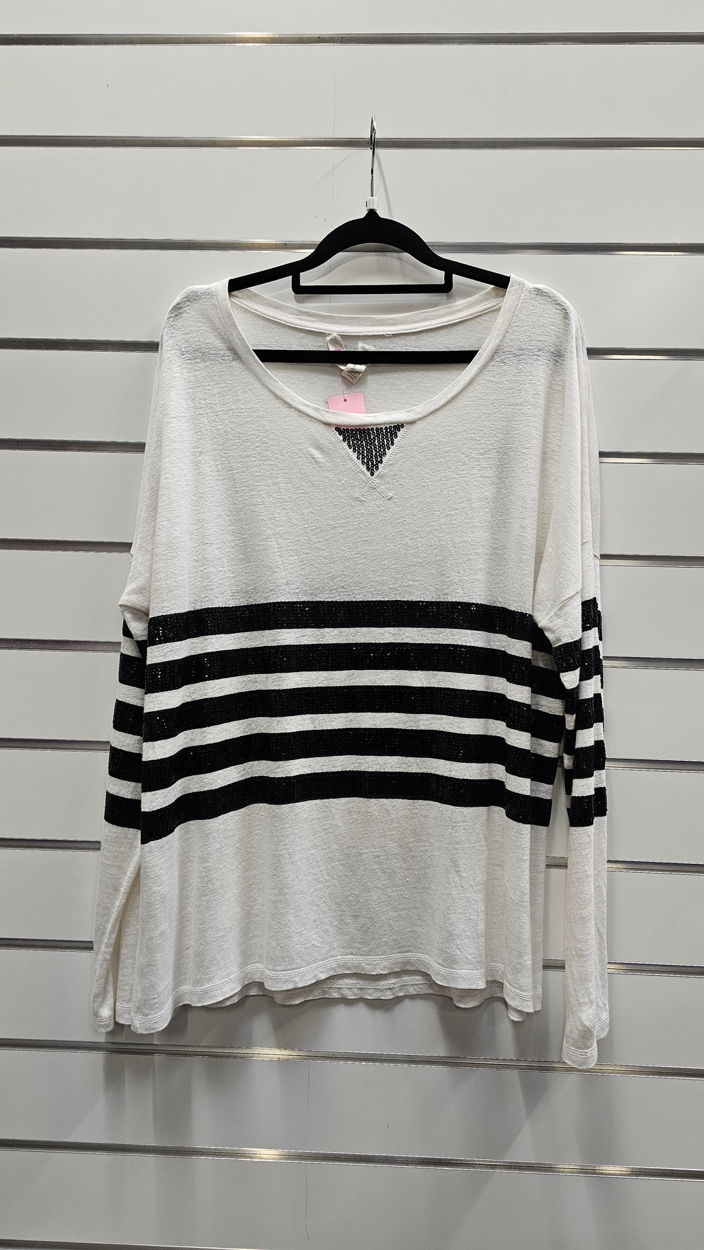 Verge Cream And Black Long Sleeve Top - 8 image 0