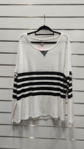 Verge Cream And Black Long Sleeve Top - 8 image 0