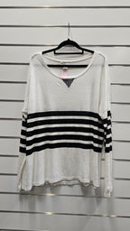 Verge Cream And Black Long Sleeve Top - 8 image 0