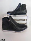 Sakura Black Pleather Zip Up Boots - 11 image 0