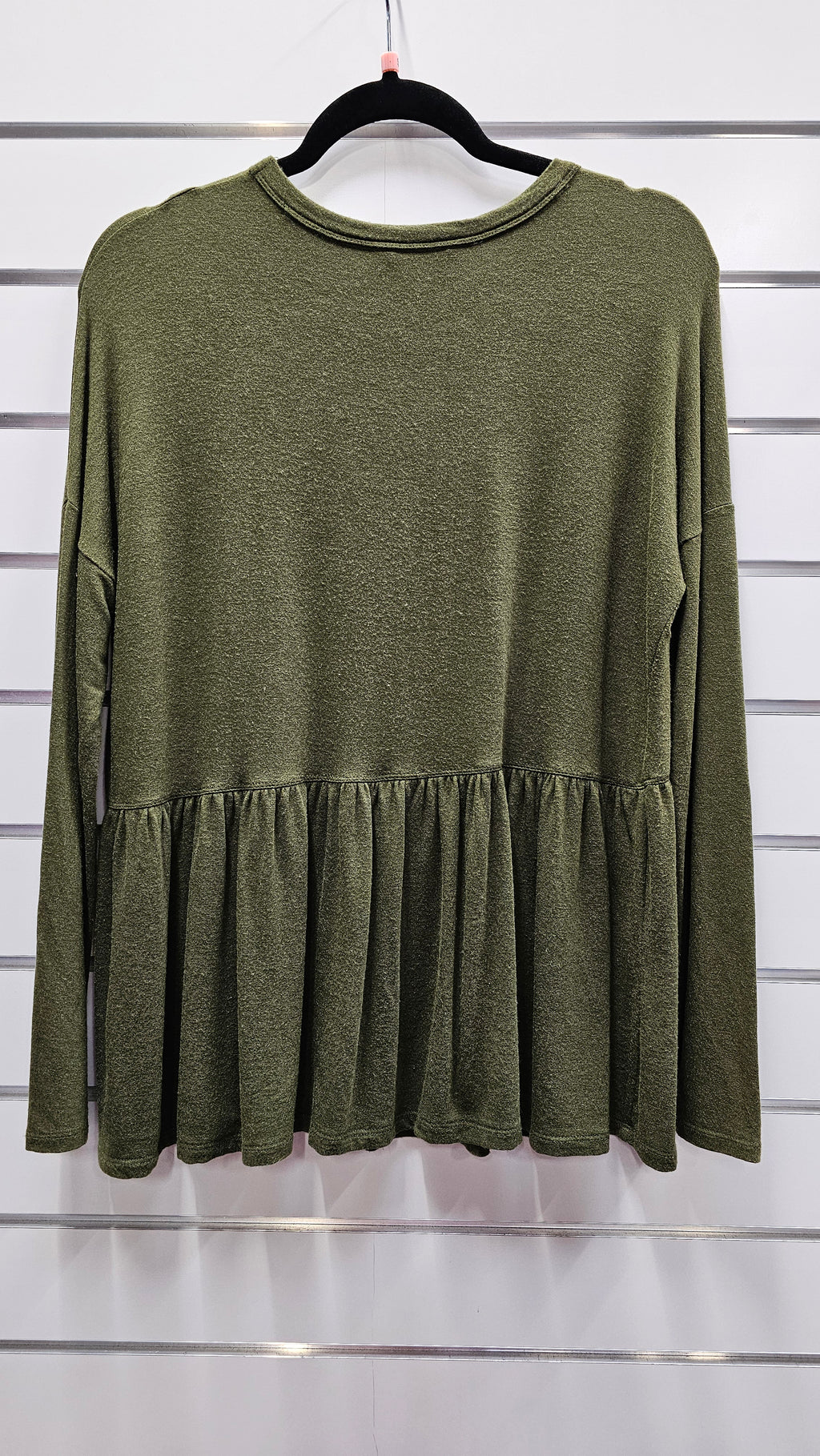 Whistle olive green long sleeve top - size S image 1