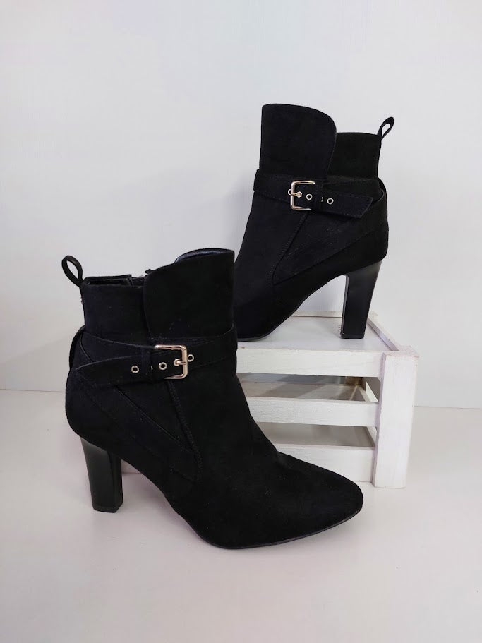 City Chic Black Suede Ankle Boots - 40 image 0