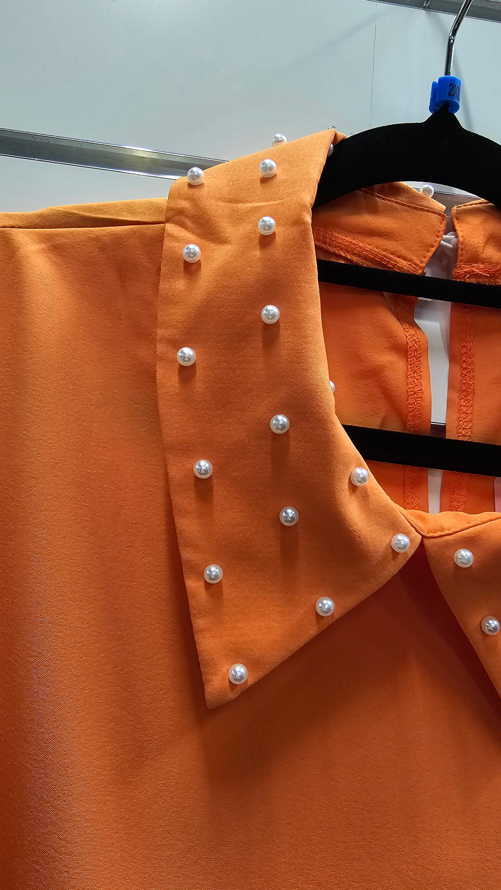 Shein Orange Long Sleeve Dress - 2XL image 3