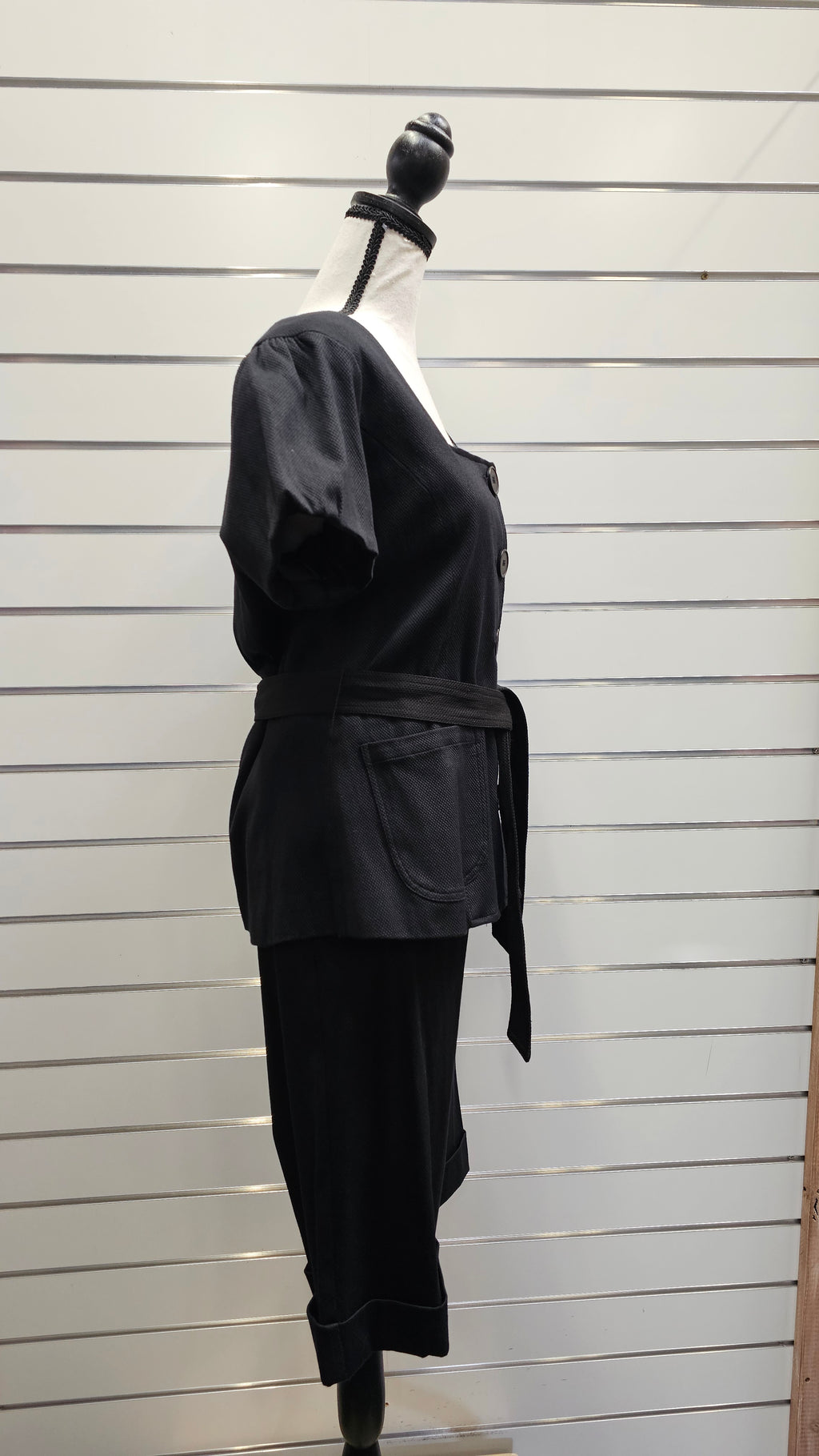 Chlorofile Black Cotton Blend Short Suit - 16 image 2
