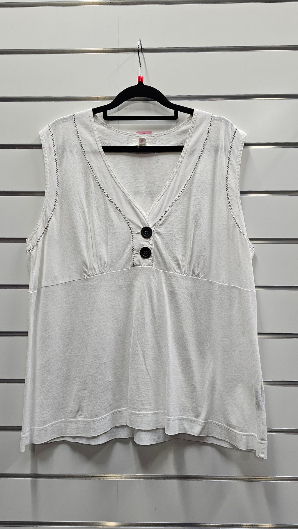 Verge White T-Shirt With Big Buttons - L image 0