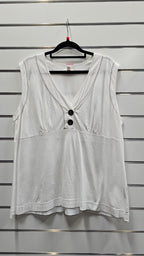 Verge White T-Shirt With Big Buttons - L image 0