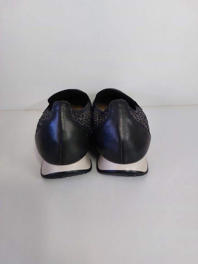 Hispanitas Black Pleather Wedged Slip On Shoe - 40 image 2