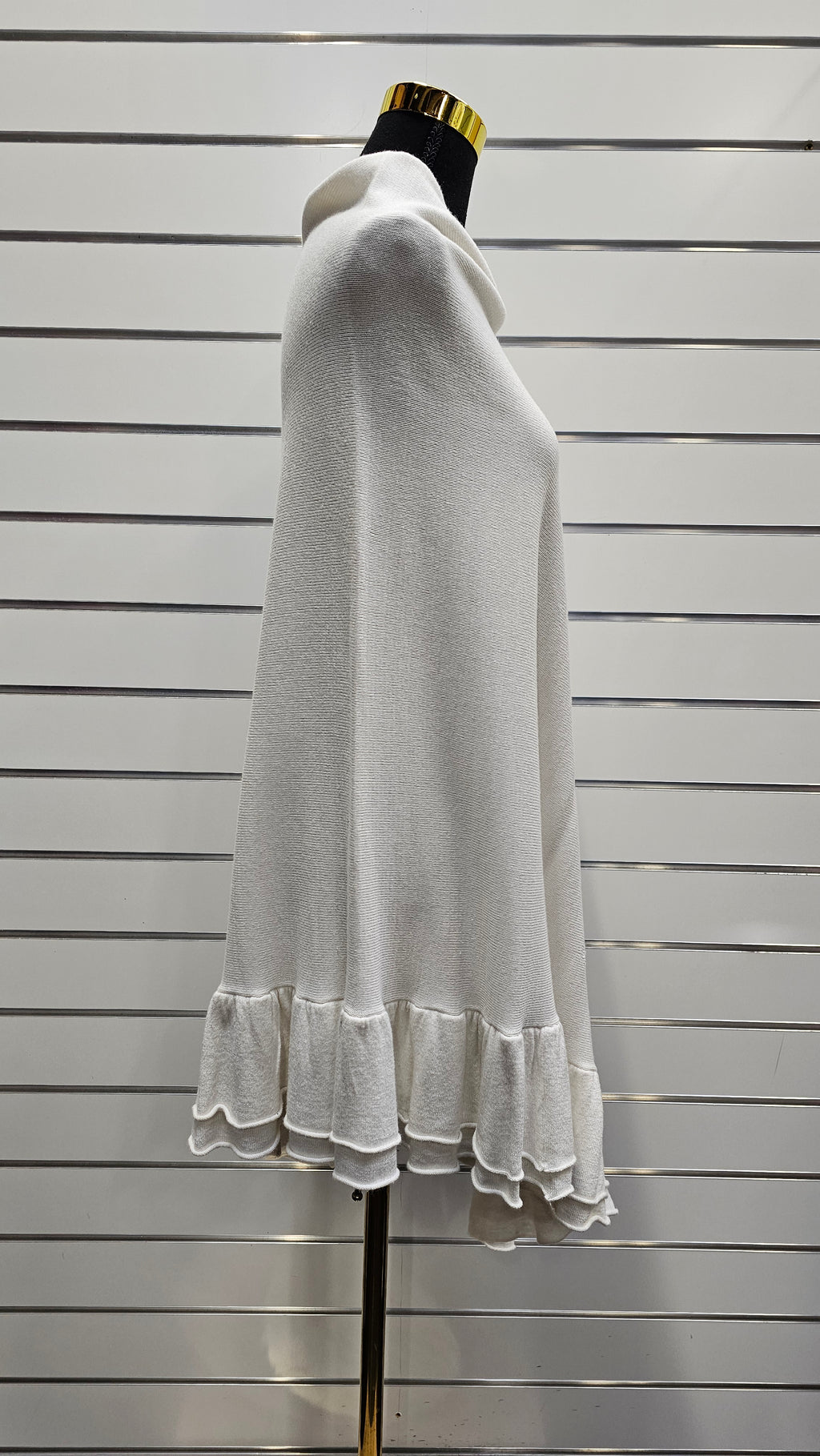 Verge Knitted Cream Shawl - OSFA image 2