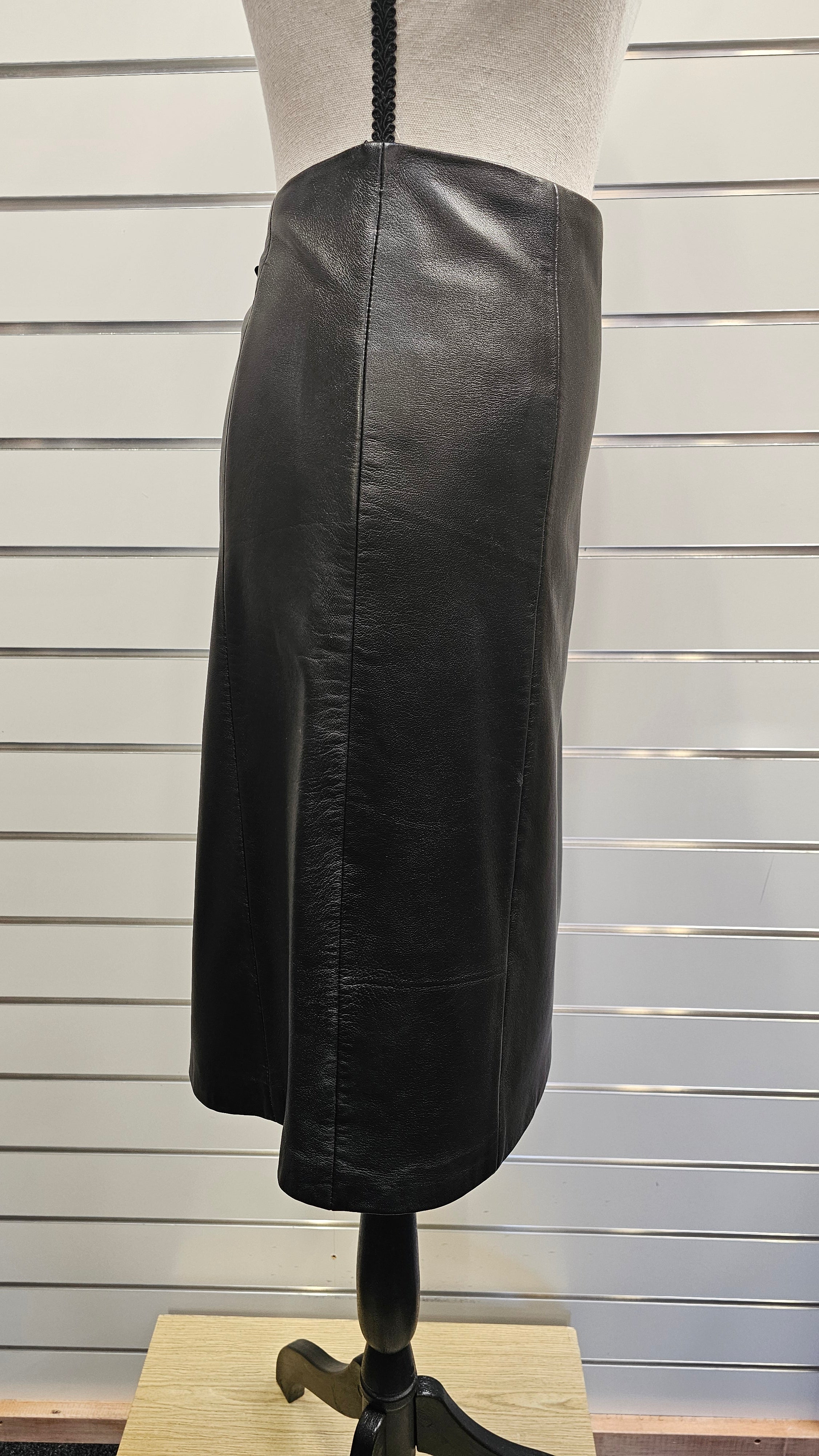 E-Sprit Black Genuine Leather Skirt - 10 image 1