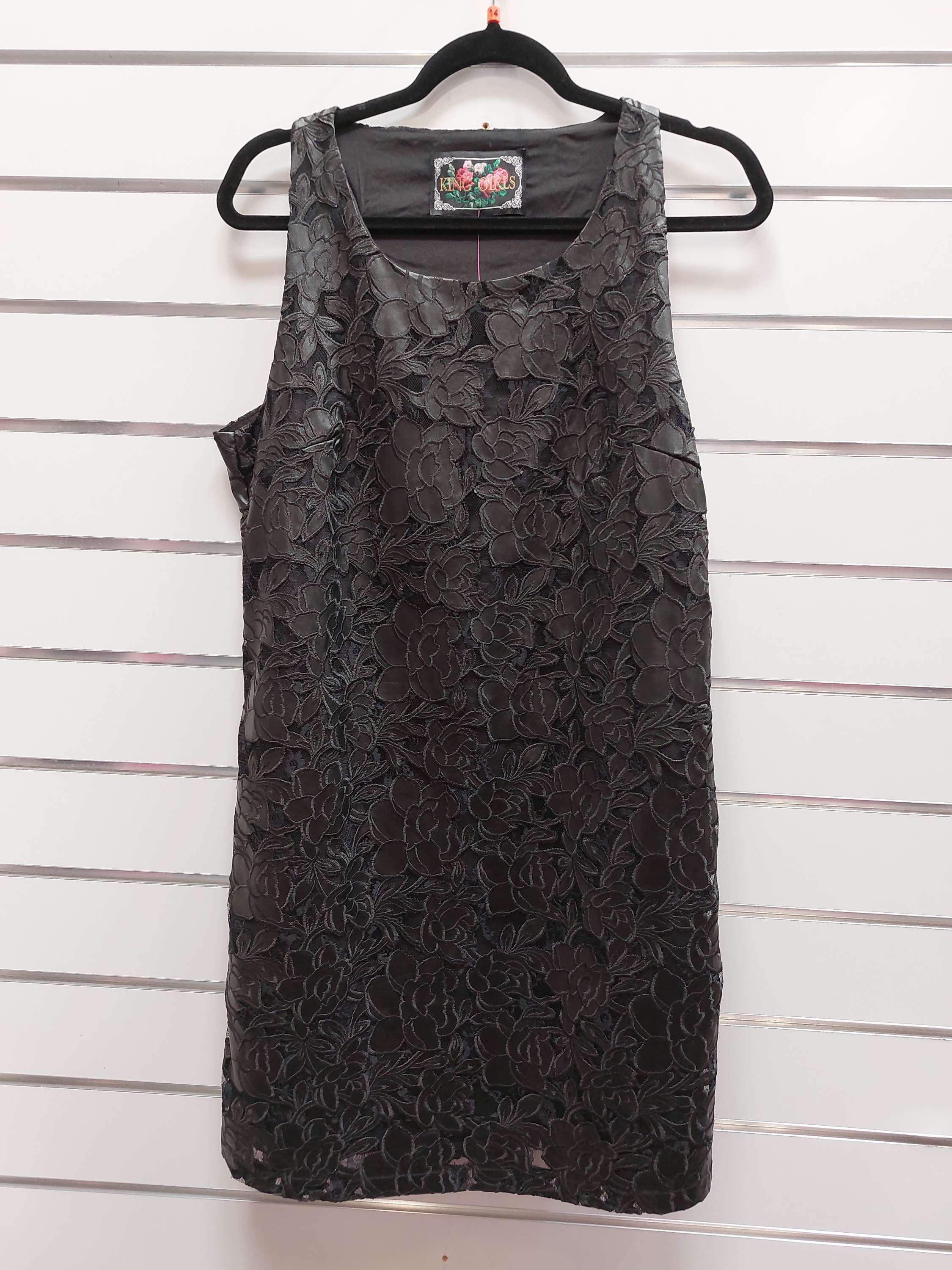 King Girls Black Floral Lace Dress - 14 image 0