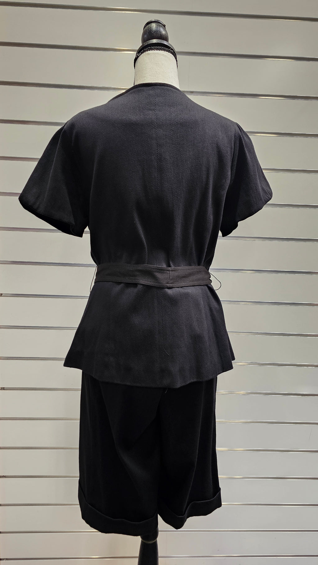 Chlorofile Black Cotton Blend Short Suit - 16 image 1