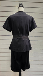 Chlorofile Black Cotton Blend Short Suit - 16 image 1