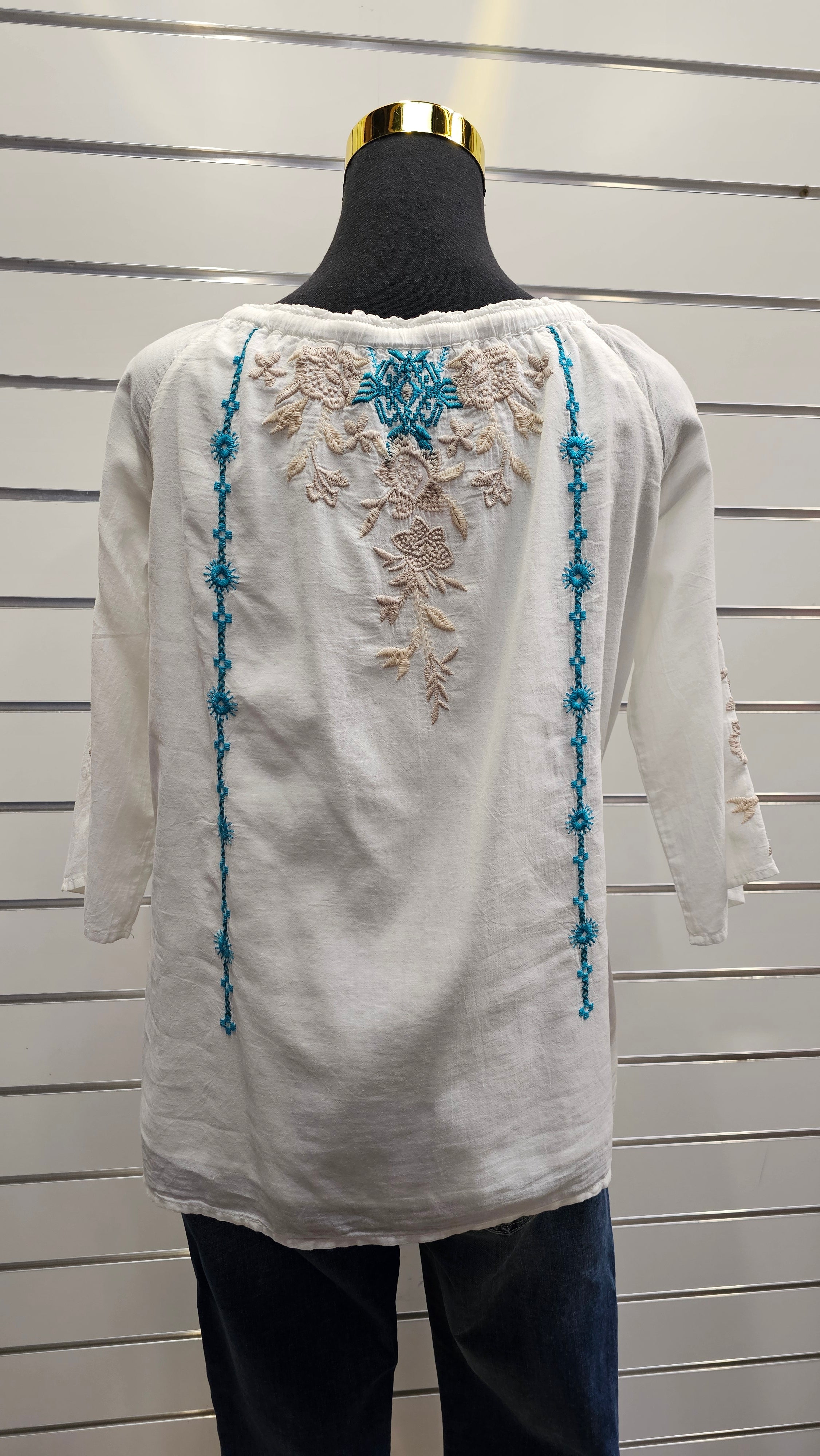 Johnny Was Workshop 100% Cotton Blouse - S image 2