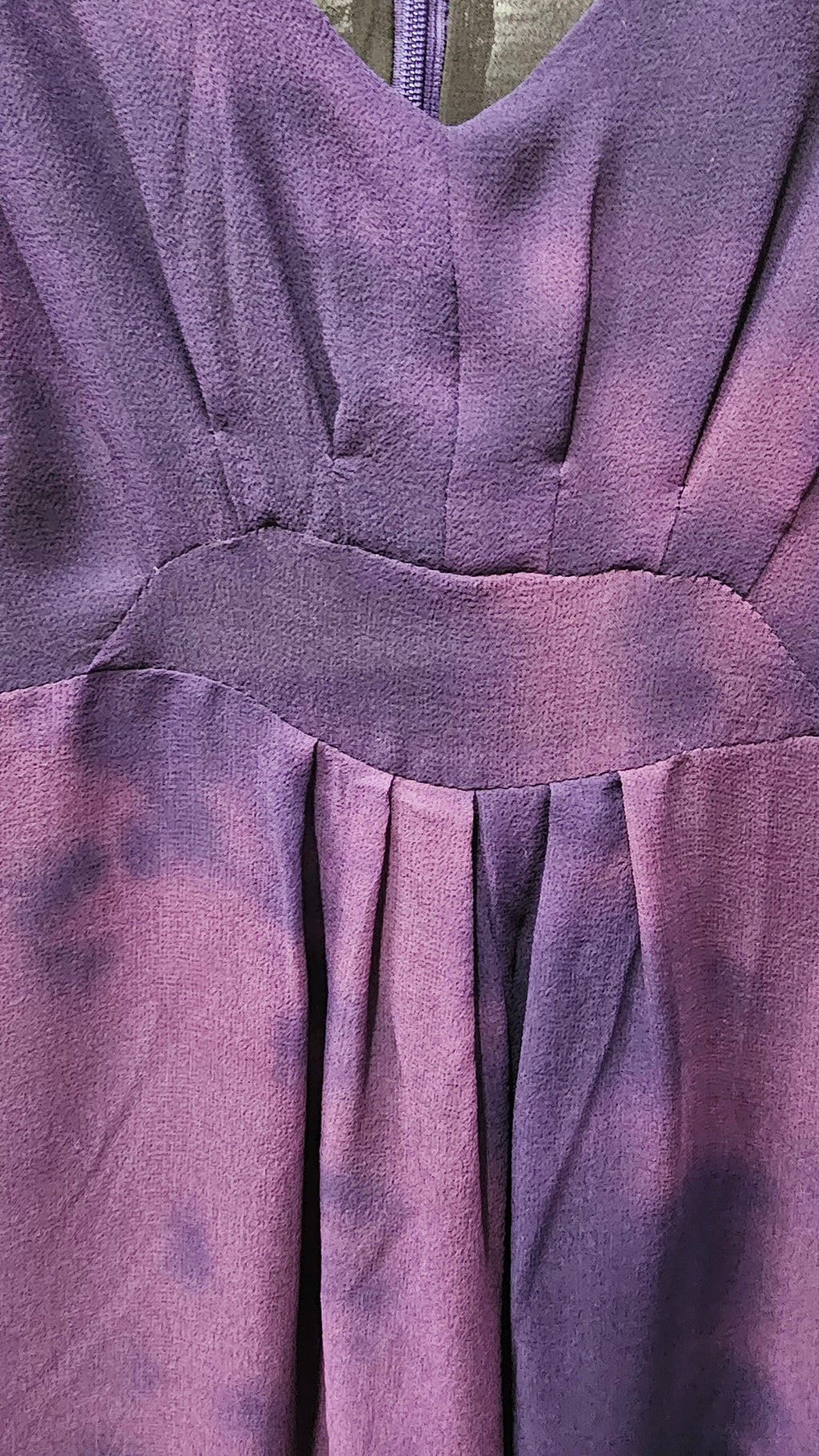 Storm Purple Tie-Dye Dress 100% Silk - 14 image 2