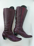 Footloose Purple Leather Knee High Boots - 41 image 1