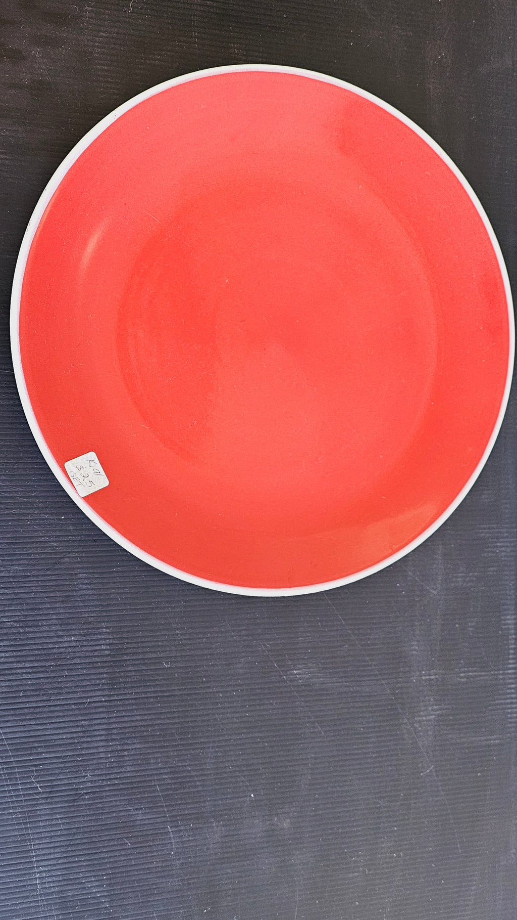 Red Plate & 4 Heart Cocottes with lids - Set image 4