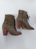 MIA Olive Green Suede Lace Up Boots - 40 image 0