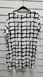 Toby Navy And White Tunic 100% Viscose - 16 image 1