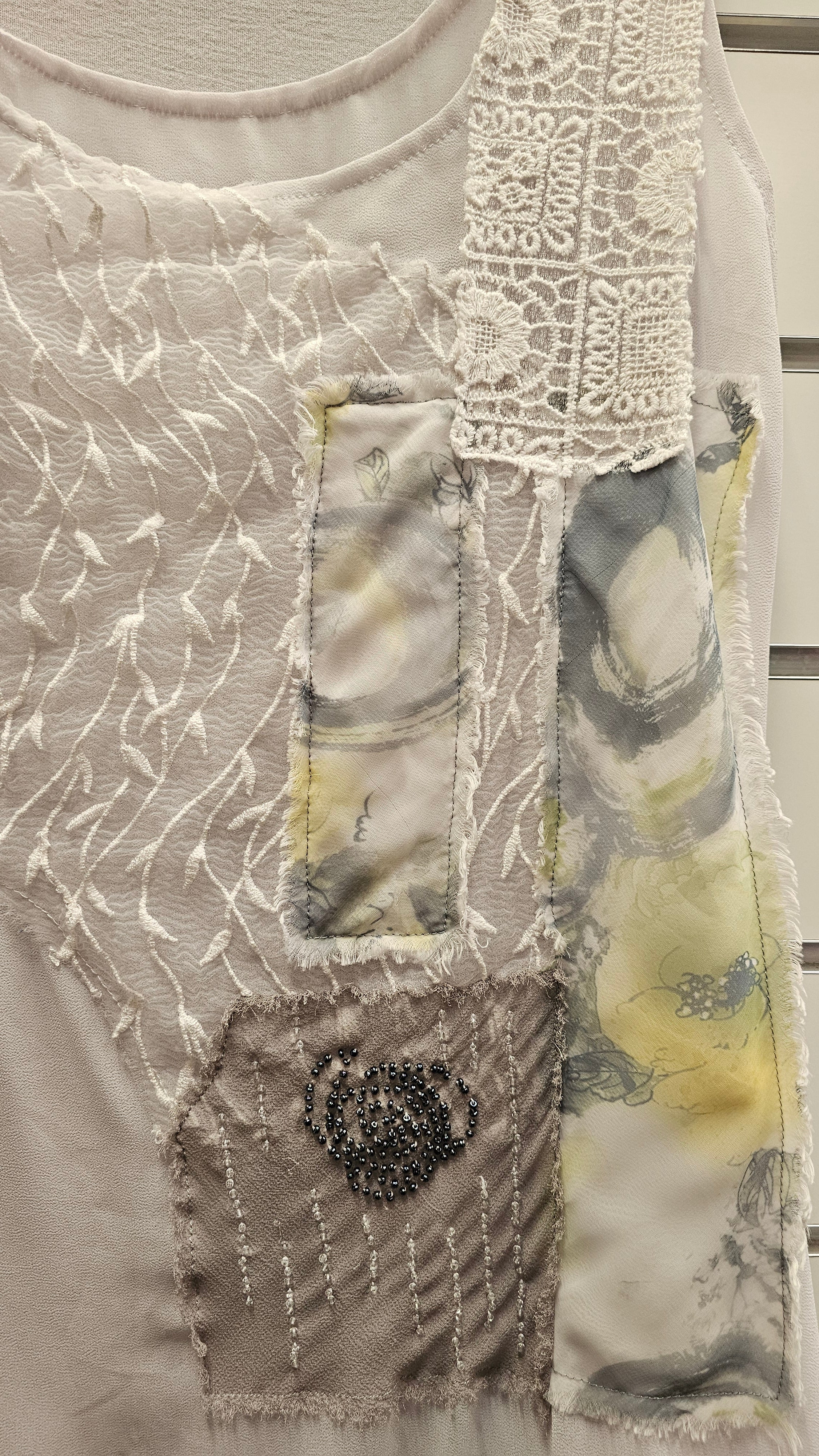 Gordon Smith White Tunic With Lace Accents - S image 2
