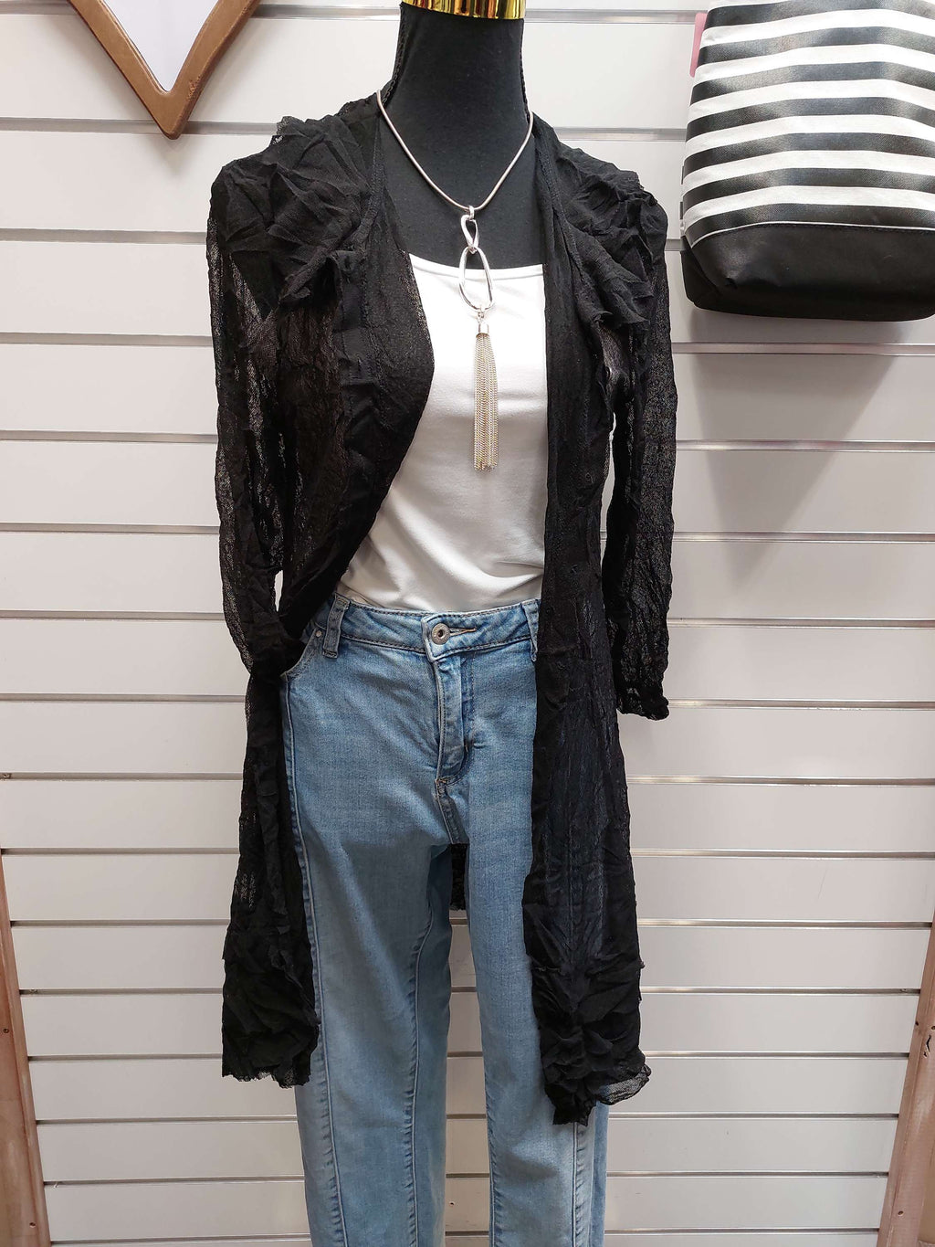 Merric Lace Black Cardigan - 14 image 0