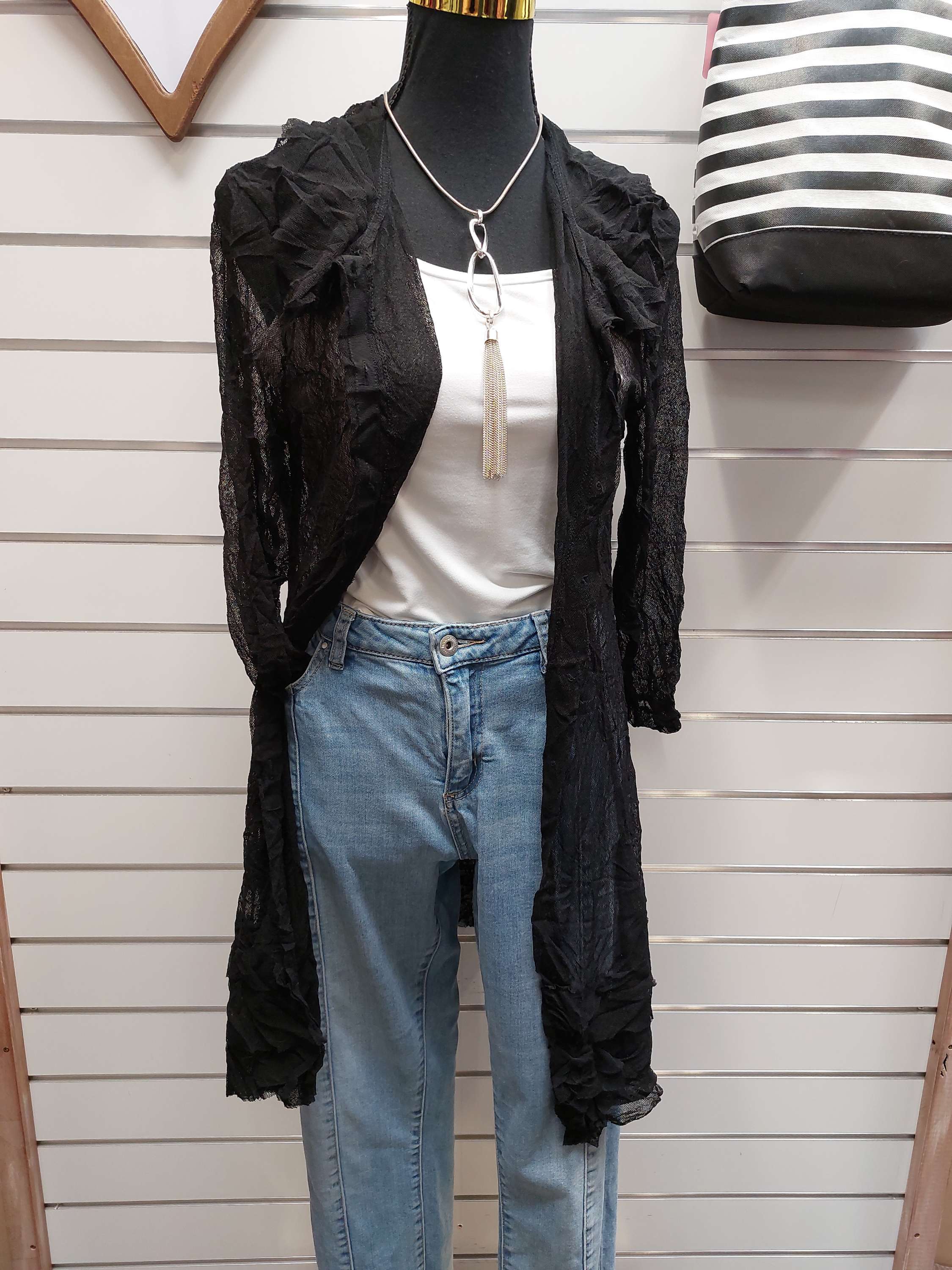 Merric Lace Black Cardigan - 14 image 0