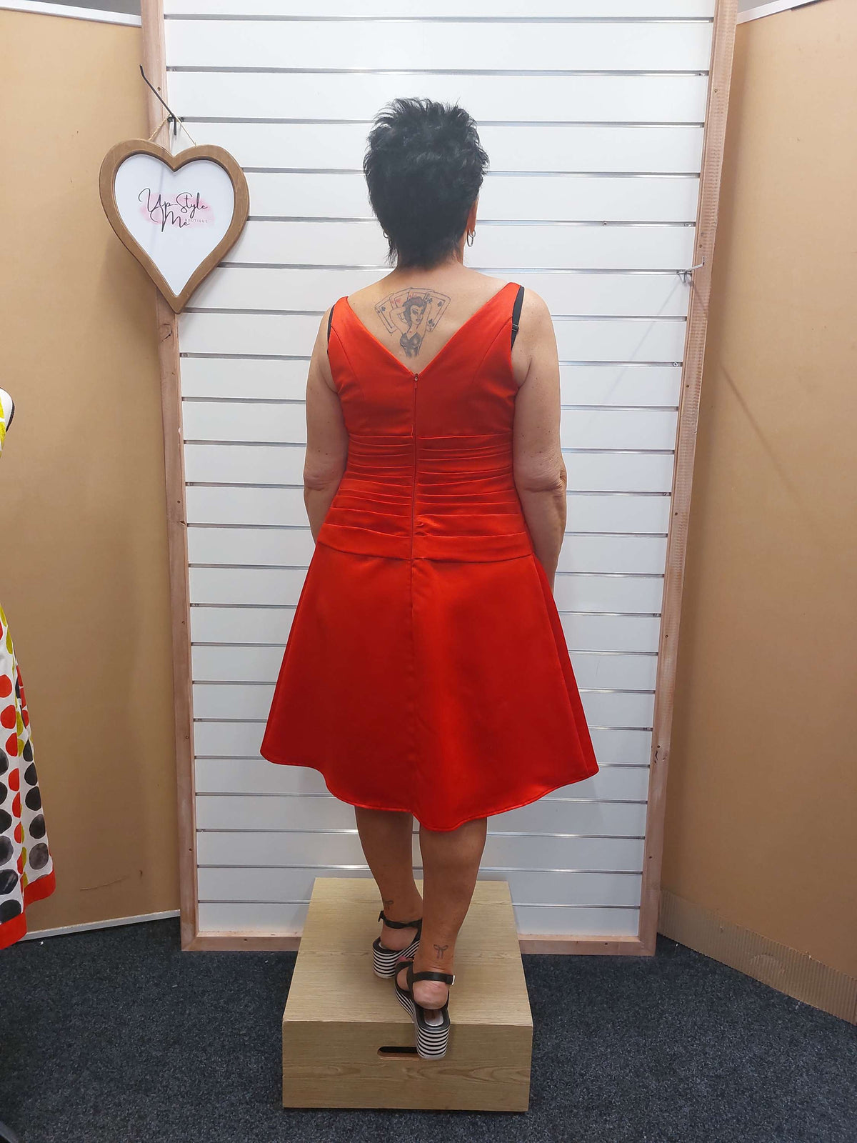 Red Satin Dress - 18 image 1