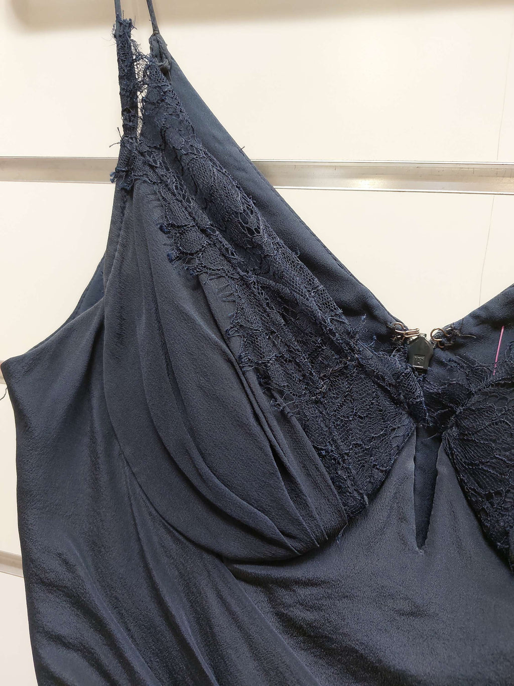 Navy Lace Bodice Dress - 8 image 1