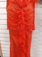 Red Lace Evening Gown - L image 1