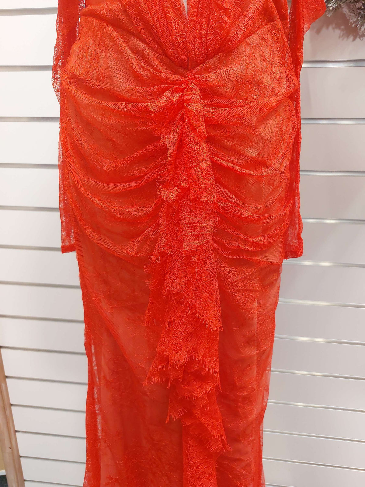 Red Lace Evening Gown - L image 1