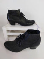 Jo Mercer Black Pleather Ankle Boots - 40 image 0