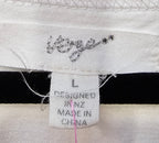 Verge White T-Shirt With Big Buttons - L image 3