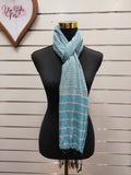 Teal & Grey Stripe Scarf image 0