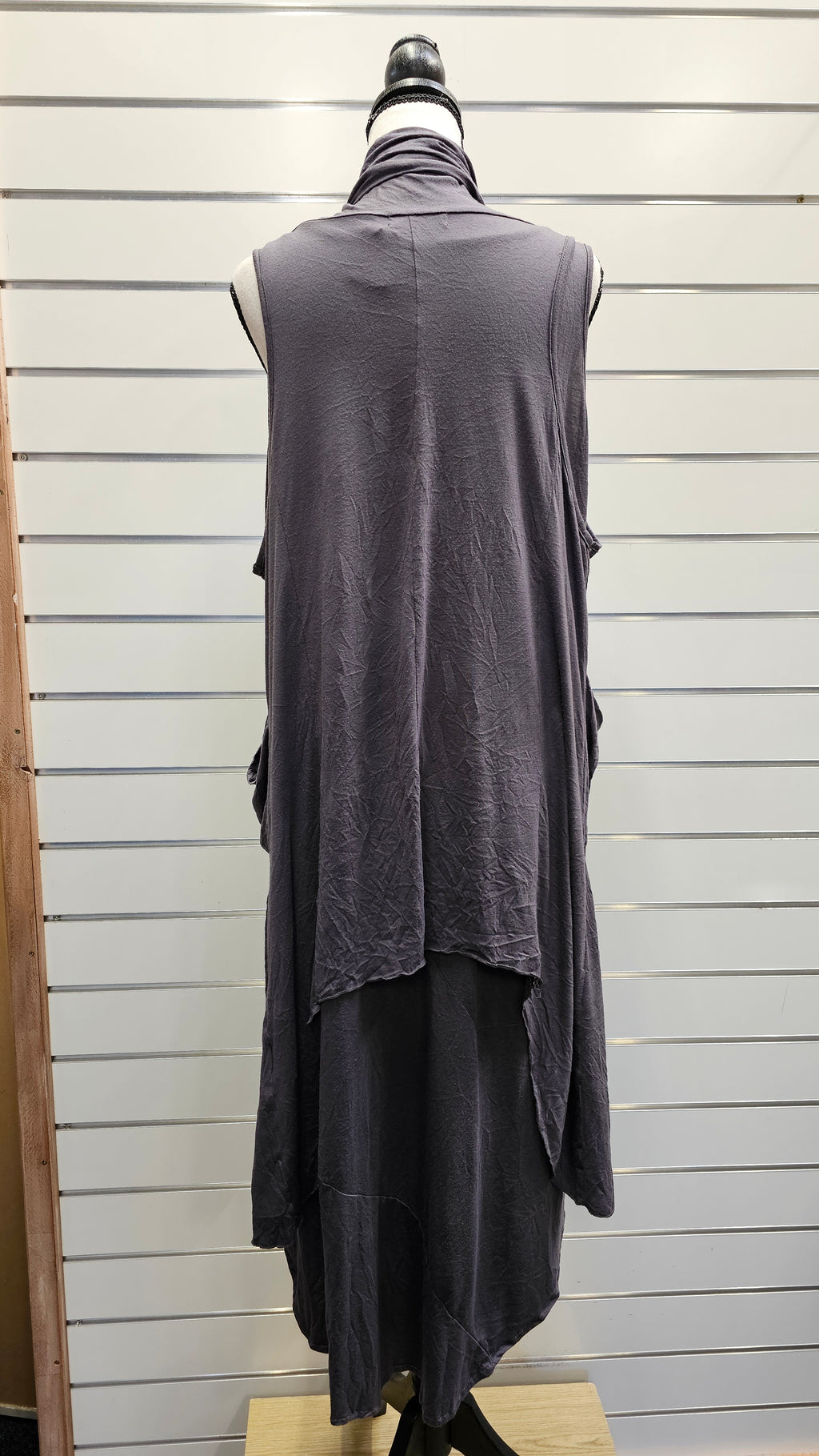 Cotton Village Grey 100% Cotton Layered Dress - M/L image 3