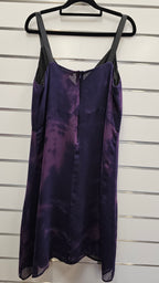 Storm Purple Tie-Dye Dress 100% Silk - 14 image 1