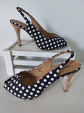 Bumper Black & White Cork Heels - 8.5 image 0