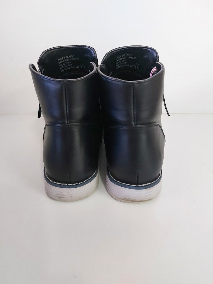 Sakura Black Pleather Zip Up Boots - 11 image 2