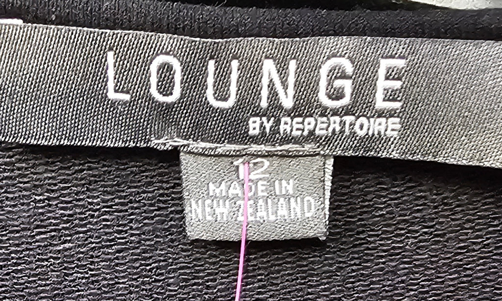 Lounge 3/4 Sleeve Black Top Cotton And Viscose Blend - 12 image 3