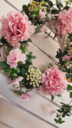 Pink Floral Cane Wreath image 1