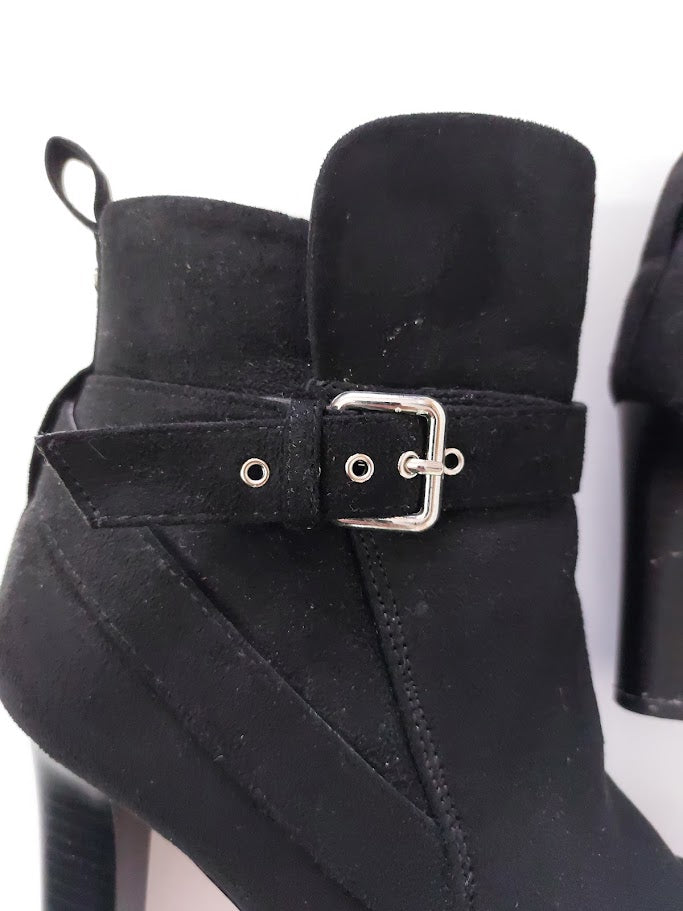 City Chic Black Suede Ankle Boot - 40 image 1
