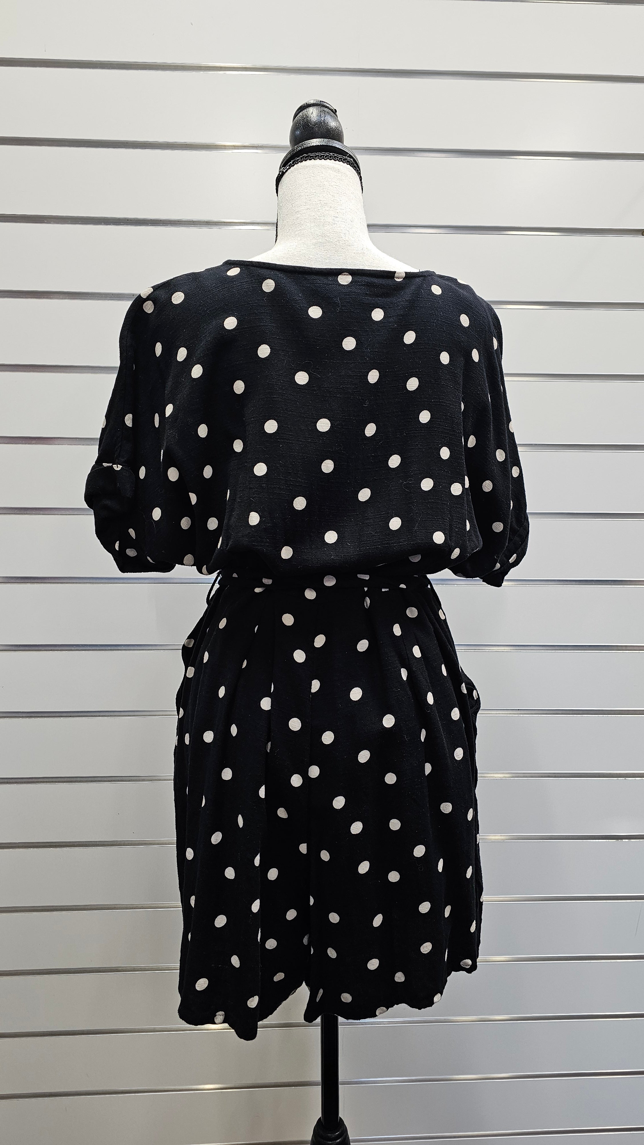 New Look Black And Cream Playsuit 100% Cotton - 16 image 2