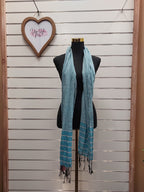 Teal & Grey Stripe Scarf image 1