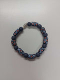 Grey/Blue Beaded Bracelet - 18cm image 0