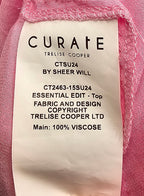 Trelise Cooper Pink Midi Dress 100% Viscose - XL image 4