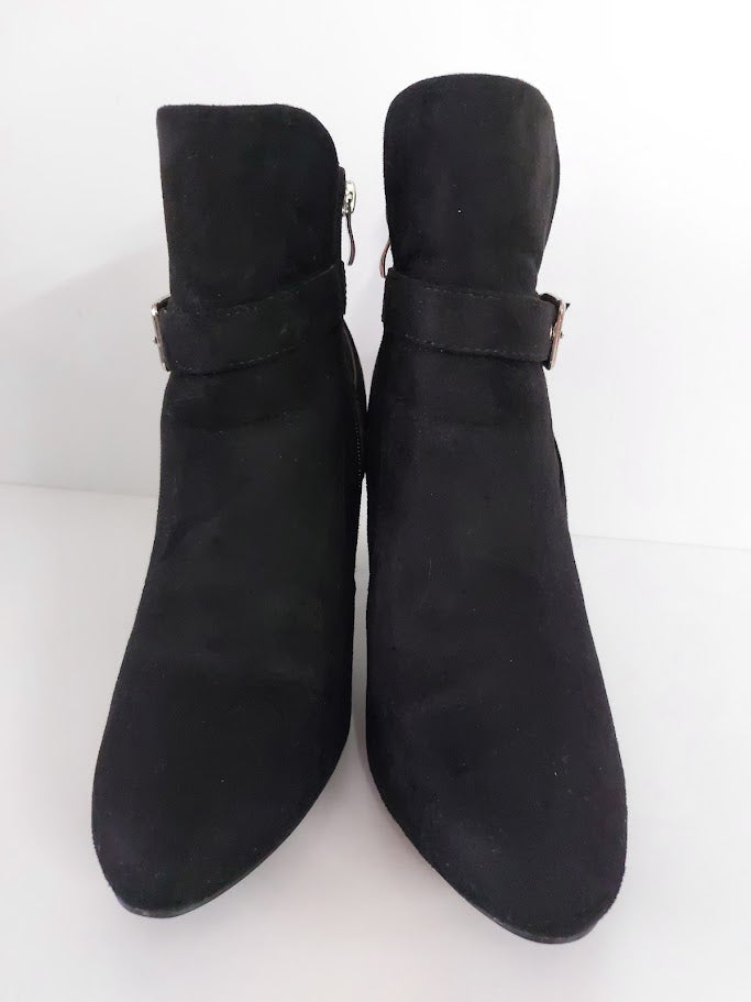 City Chic Black Suede Ankle Boot - 40 image 2