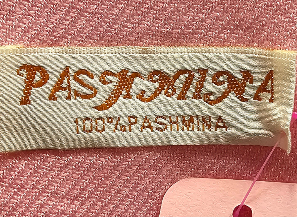 100% Pashmina Pink Scarf image 2