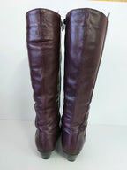 Footloose Purple Leather Knee High Boots - 41 image 2
