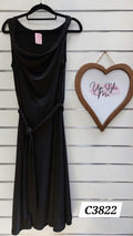 Black 3/4 Cowl Neck Dress